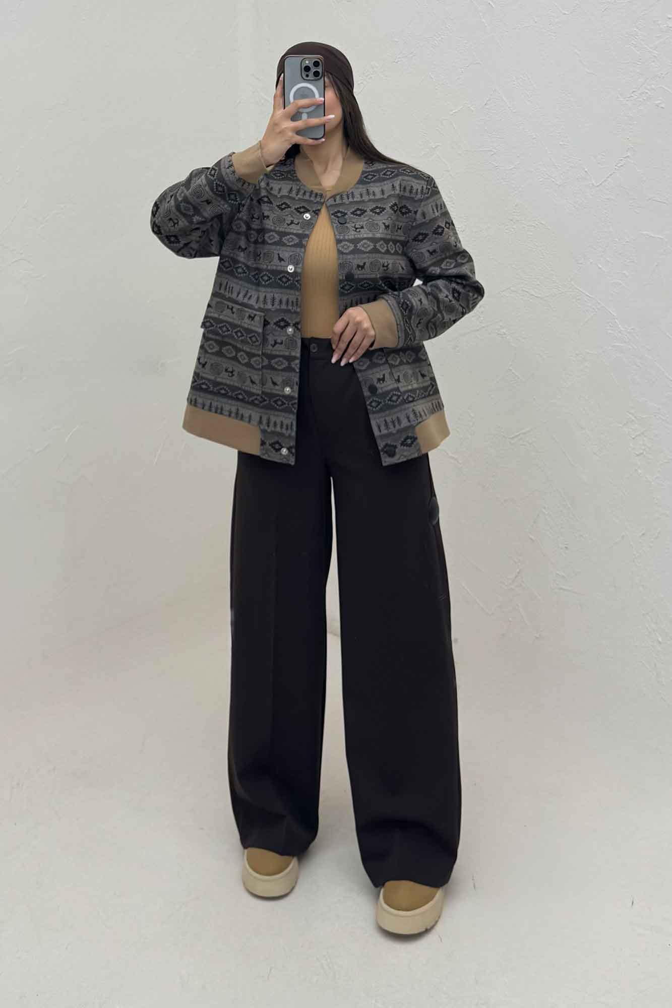 بامبر جکت اسپرت طرح دار کد 4