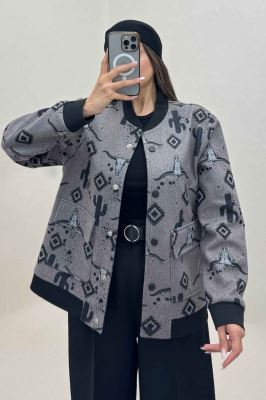 بامبر جکت اسپرت طرح دار کد 1