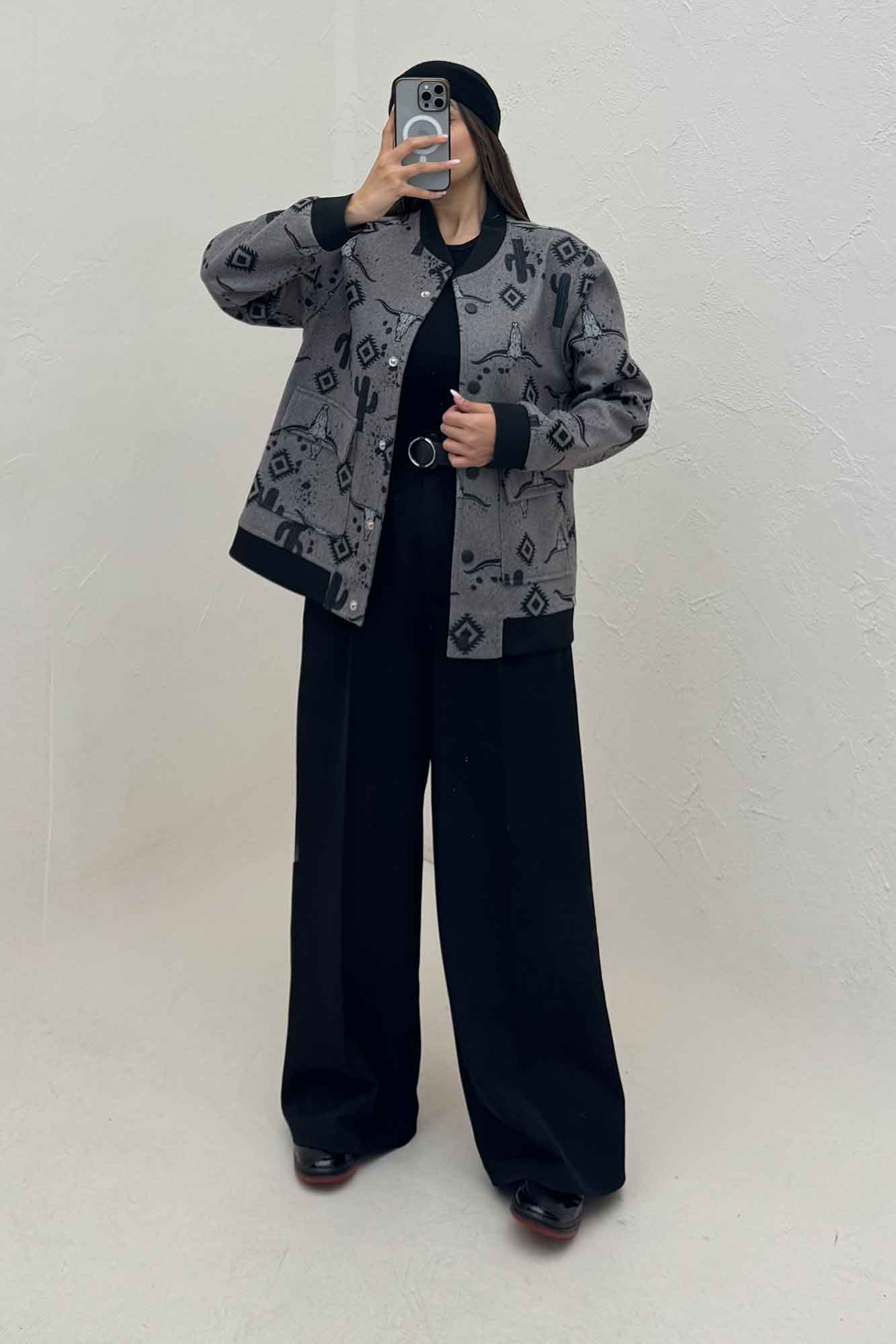 بامبر جکت اسپرت طرح دار کد 1