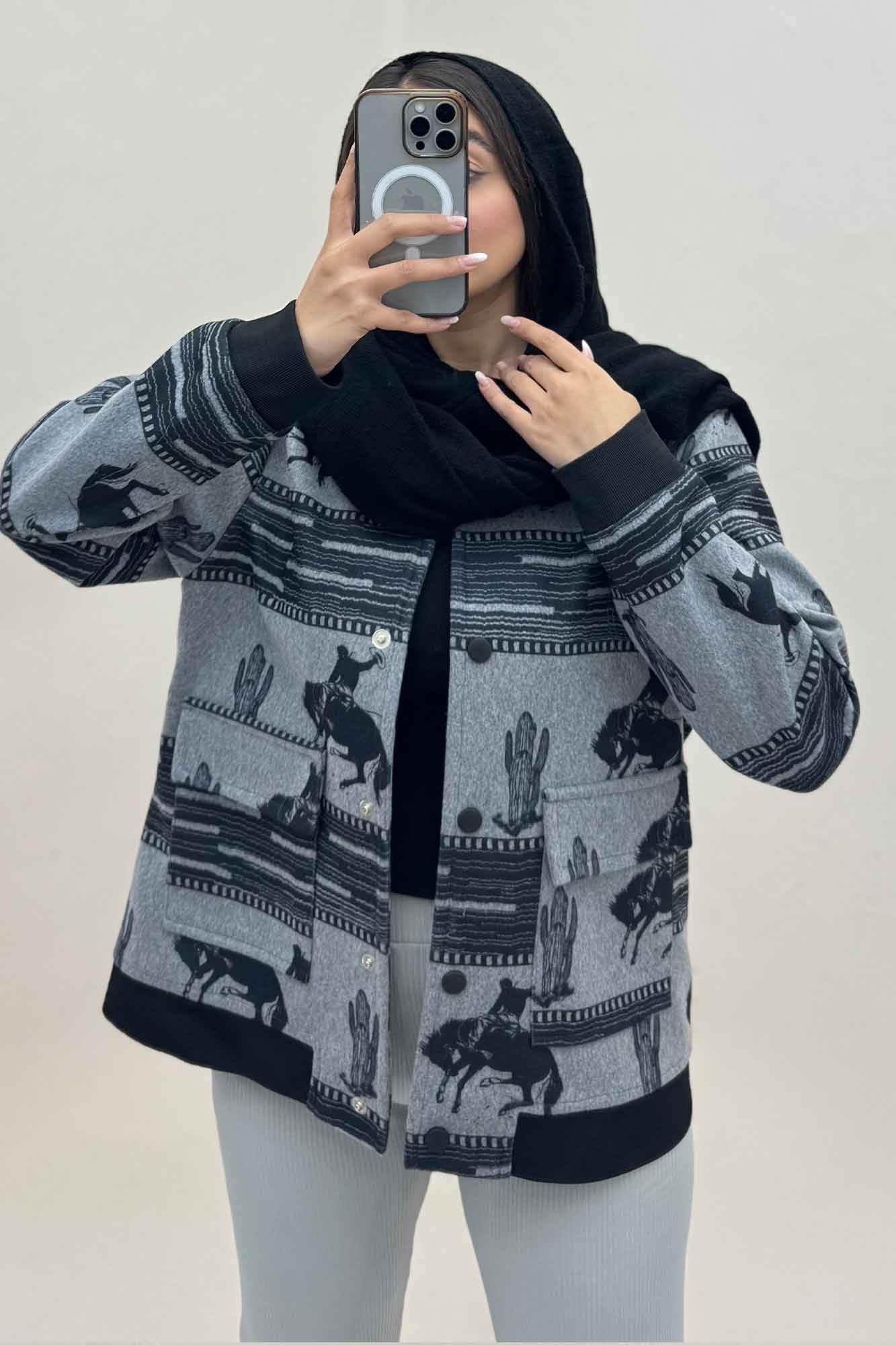 بامبر جکت اسپرت طرح دار کد 2