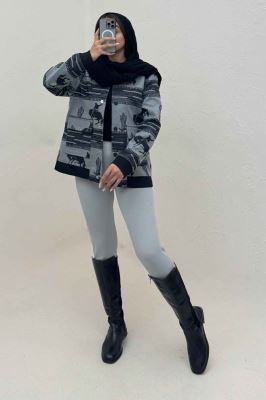 بامبر جکت اسپرت طرح دار کد 2