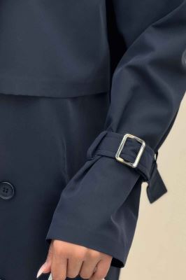 بارانی بلند چهار دکمه پارچه TC