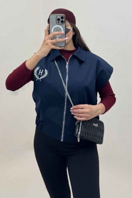 وست کتان کاپرا آستردار گلدوزی H