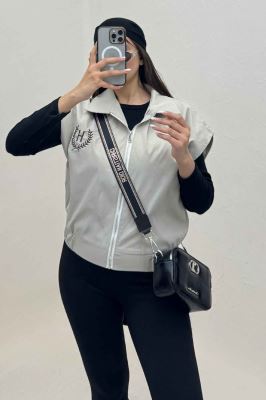 وست کتان کاپرا آستردار گلدوزی H