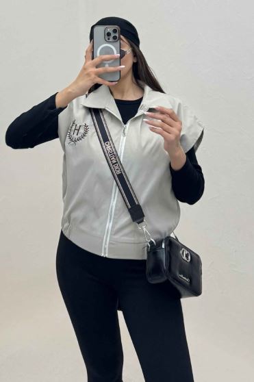 وست کتان کاپرا آستردار گلدوزی H