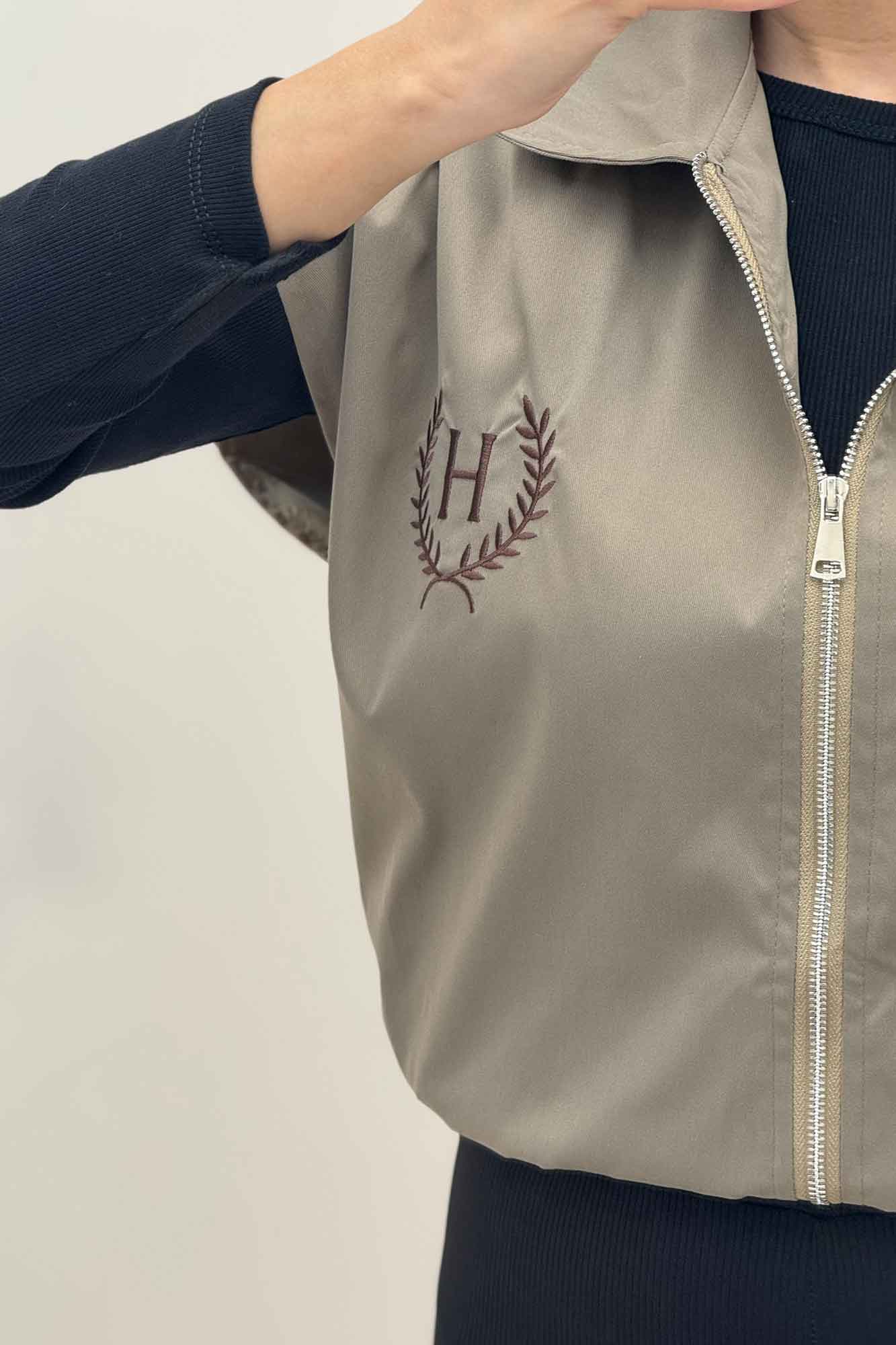 وست کتان کاپرا آستردار گلدوزی H