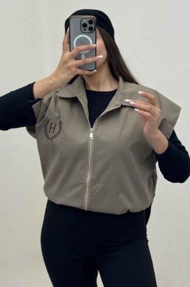 وست کتان کاپرا آستردار گلدوزی H