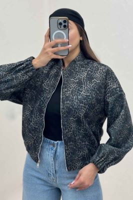 بامبر جکت فوتر آستردار پلنگی