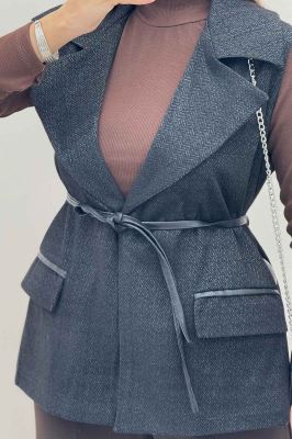 وست لامرجناقی آستردار تیکه چرم 