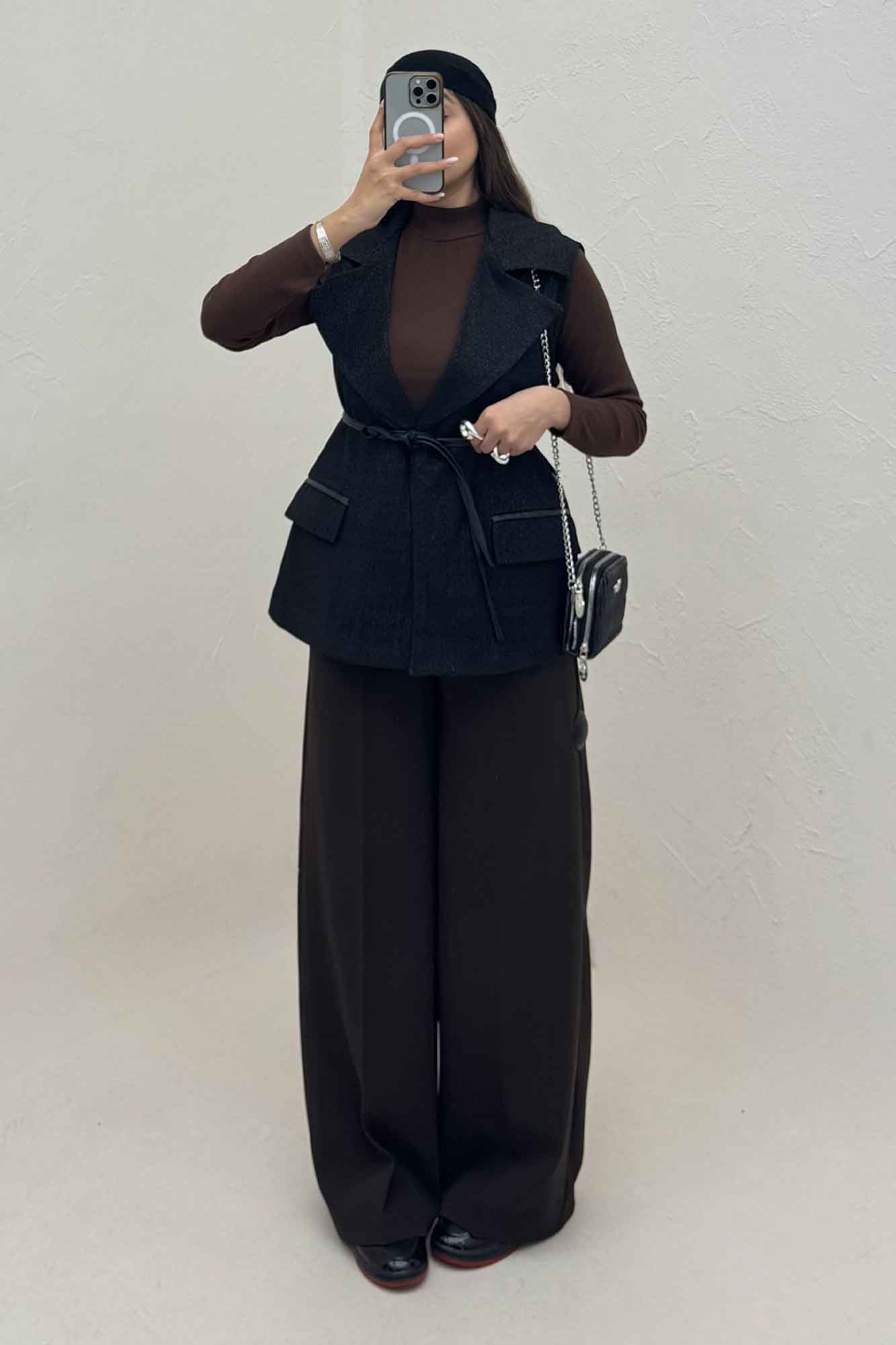 وست لامرجناقی آستردار تیکه چرم 