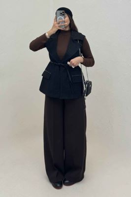 وست لامرجناقی آستردار تیکه چرم 