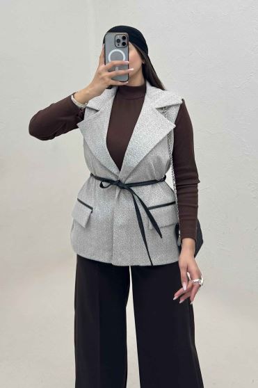 وست لامرجناقی آستردار تیکه چرم 