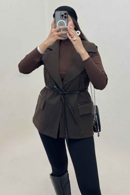 وست لامرجناقی آستردار تیکه چرم 