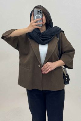 کت آستین سه رب فوتر دو دکمه