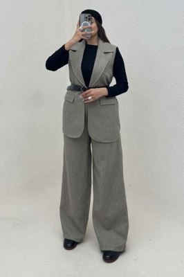 ست وست و شلوار فوتر آستردار ونورا