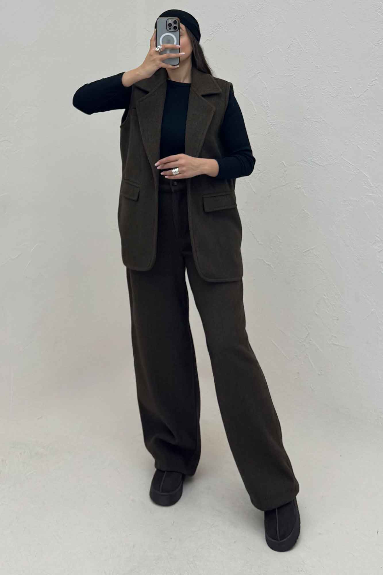 ست وست و شلوار فوتر آستردار ونورا