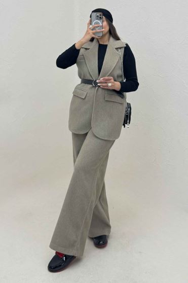 ست وست و شلوار فوتر آستردار ونورا