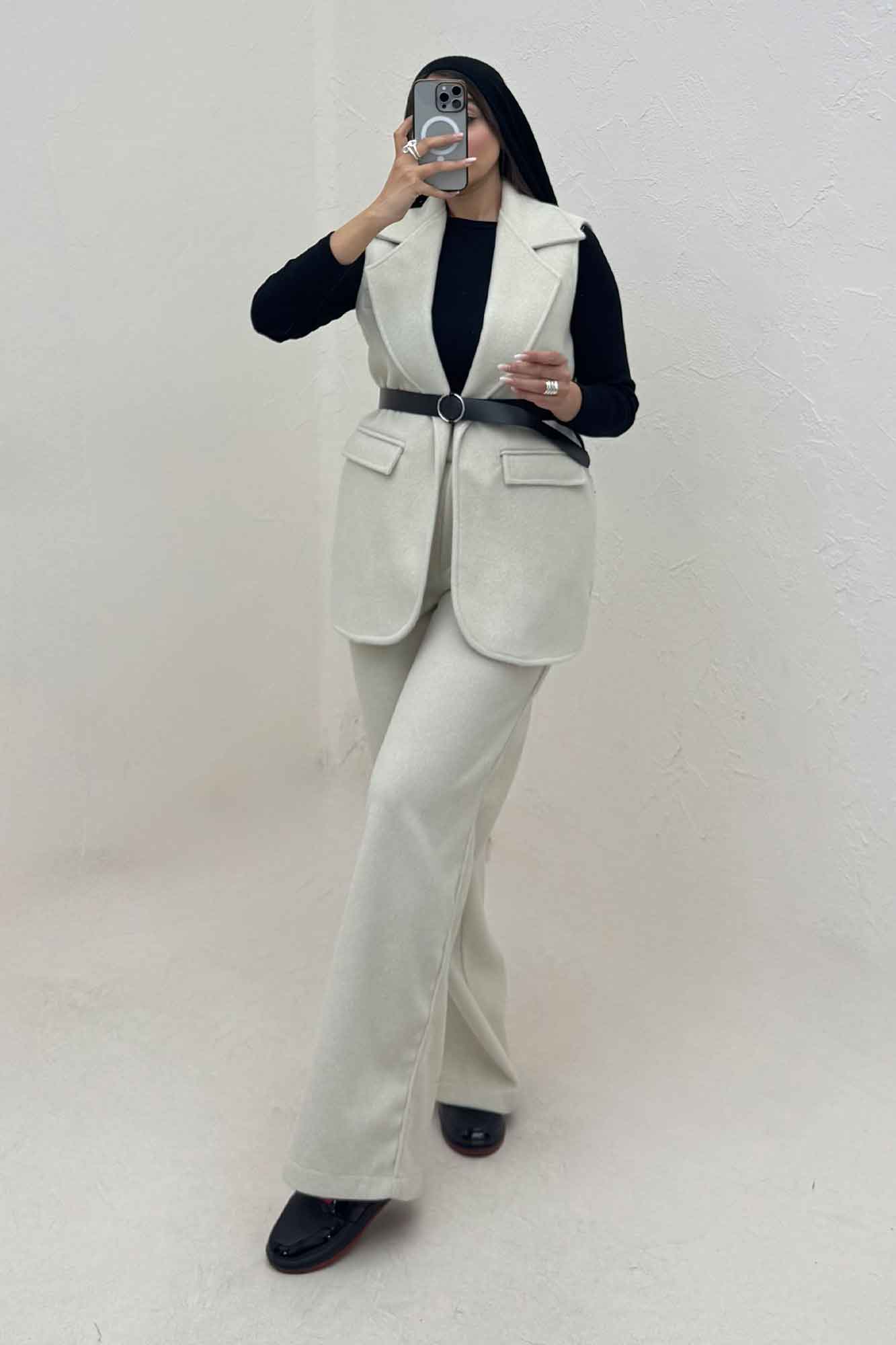 ست وست و شلوار فوتر آستردار ونورا