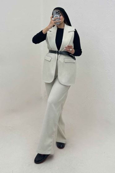 ست وست و شلوار فوتر آستردار ونورا