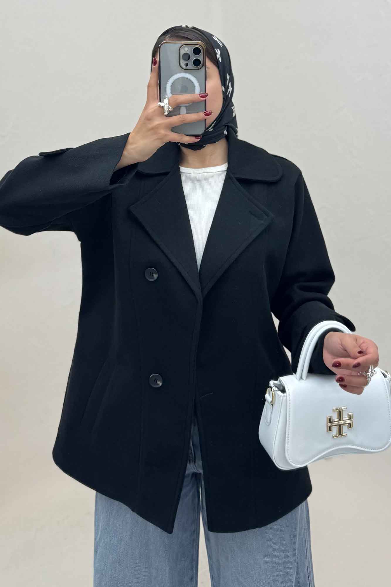 پالتو فوتر یقه متحرک جلو دوخت LONA (آستردار)