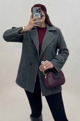 پالتو فوتر زنجیری آستردار یقه متحرک