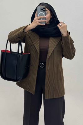 پالتو فوتر زنجیری آستردار یقه متحرک