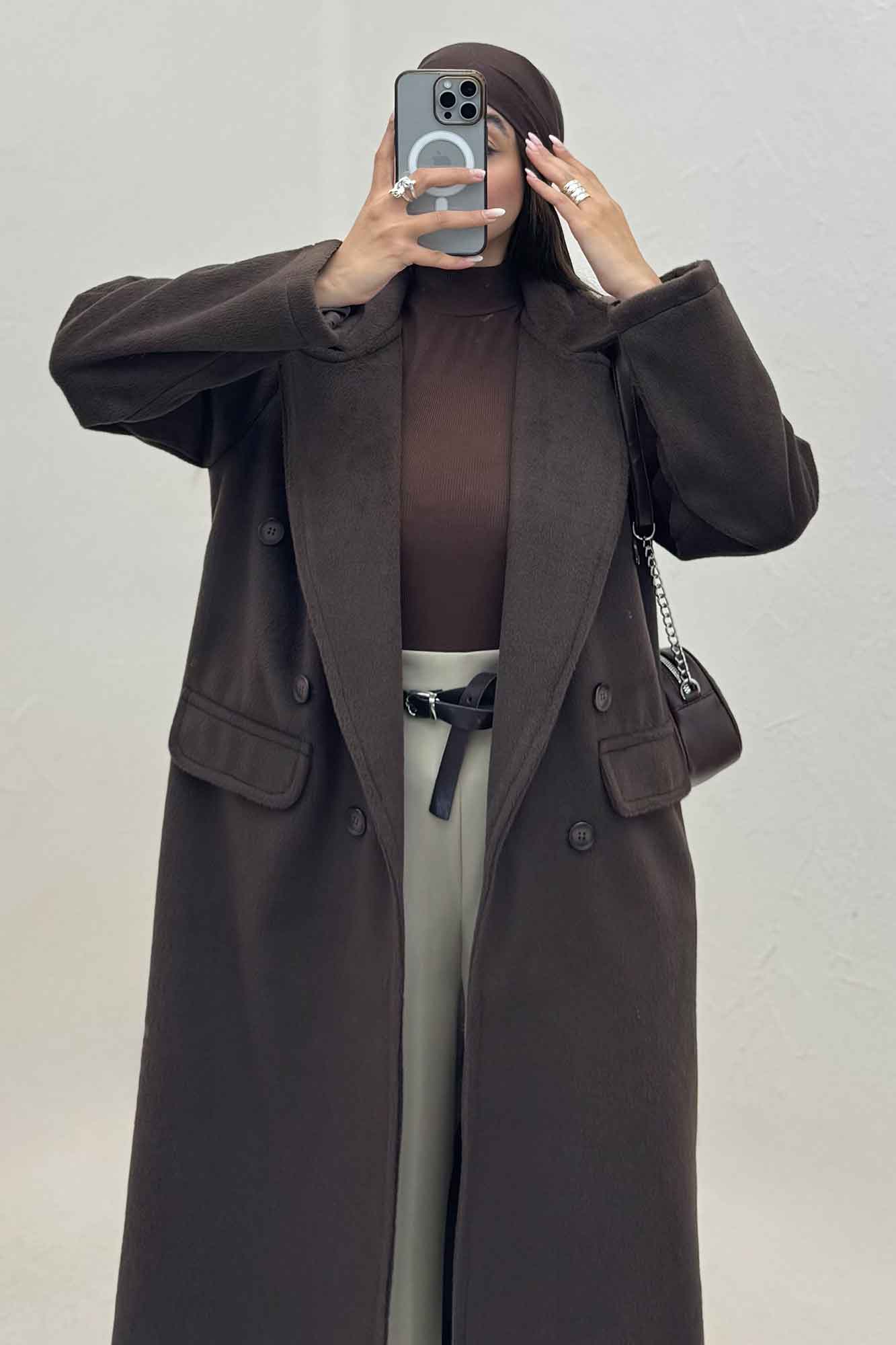 پالتو بلند موهر آستردار OXFORD