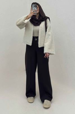 کت خز شاین دار آستردار