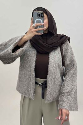 کت خز شاین دار آستردار