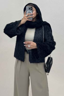 کت خز شاین دار آستردار