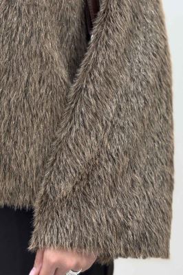 کت خز شاین دار آستردار