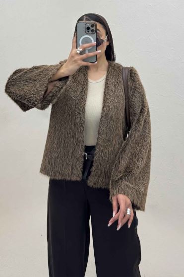 کت خز شاین دار آستردار