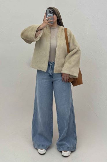 کت پوست آستردار مینیمال