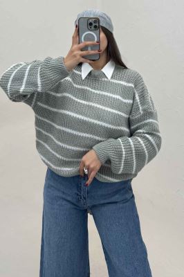 بلوز بافت راه راه کد 536