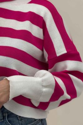 کراپ یقه اسکی آستین کشی