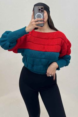 بلوز بافت توت فرنگی یلدایی