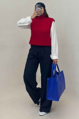 ژیله بافت یقه اسکی طرح زیگزاگ کد 1028