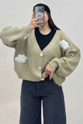 ژاکت دکمه دار بافت ابری