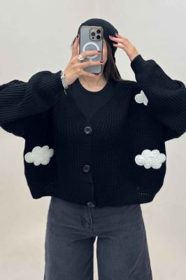 ژاکت دکمه دار بافت ابری