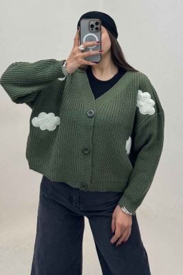 ژاکت دکمه دار بافت ابری