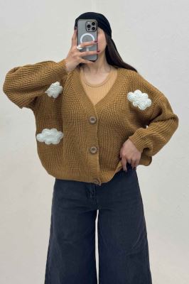 ژاکت دکمه دار بافت ابری