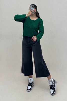 بلوز بافت طرح دار منجقی کد 168