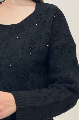 بلوز بافت طرح دار منجقی کد 168