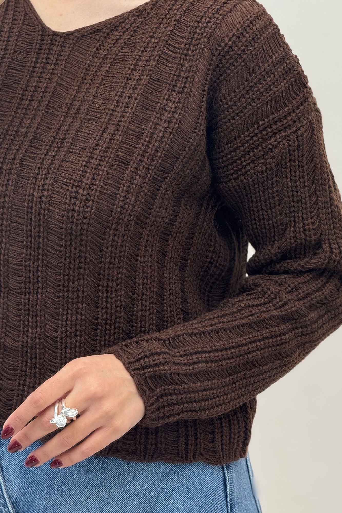 بلوز بافت درشت یقه هفت