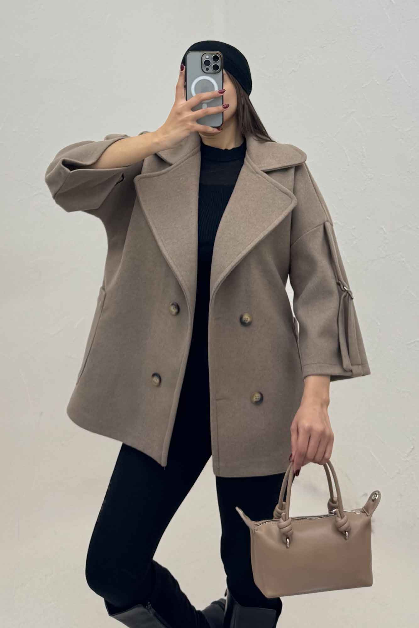 کت یقه پهن فوتر آستین سگک دار EXPORT