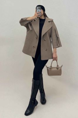 کت یقه پهن فوتر آستین سگک دار EXPORT