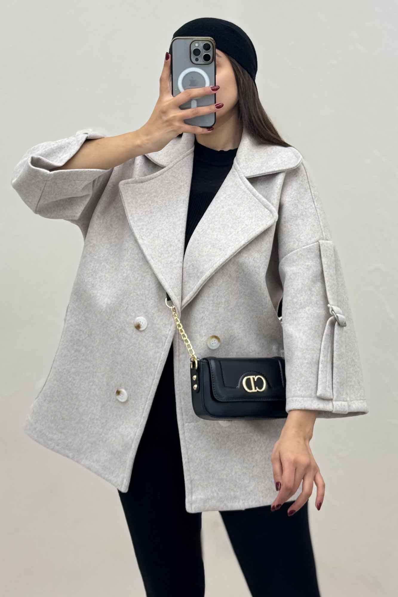 کت یقه پهن فوتر آستین سگک دار EXPORT