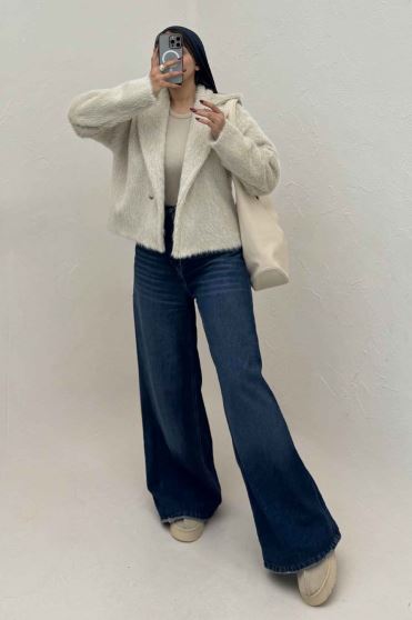 کت خر شاین دار تک دکمه با آستر