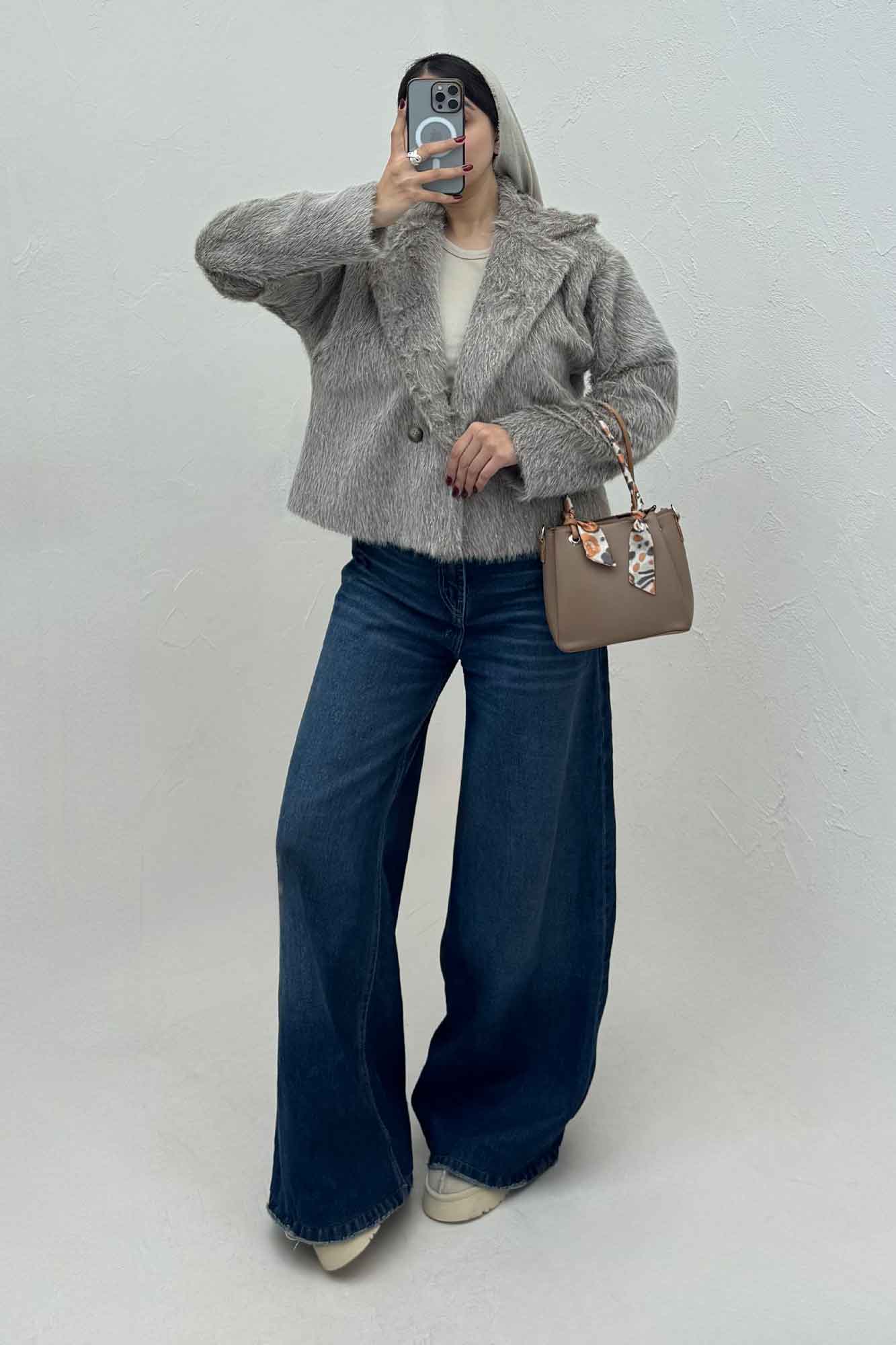 کت خر شاین دار تک دکمه با آستر