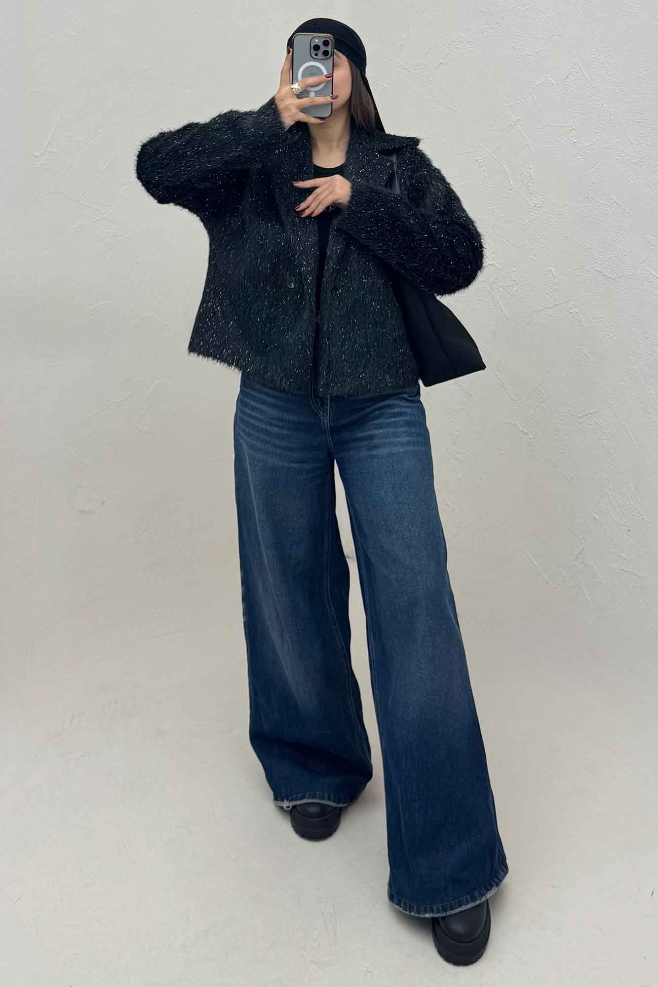 کت خر شاین دار تک دکمه با آستر